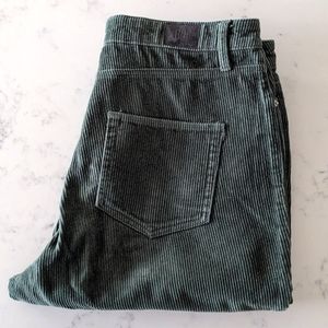 Urban Outfitter Corduroy Army Green Mom Fit Trousers - Unisex - 31